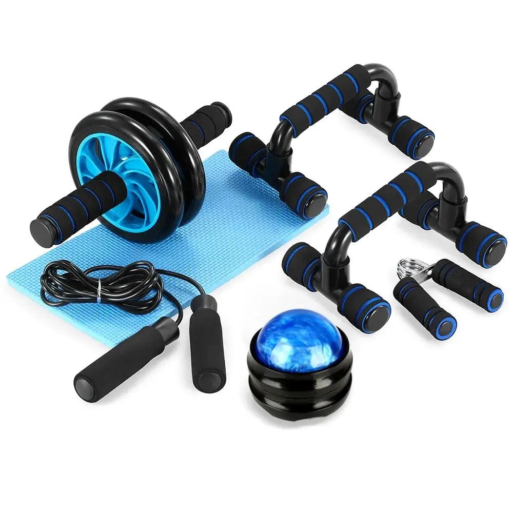 Home Fitness Set: Abdominal Wheel Roller, Push-Up Bar, and Jump Rope - Sydney picks