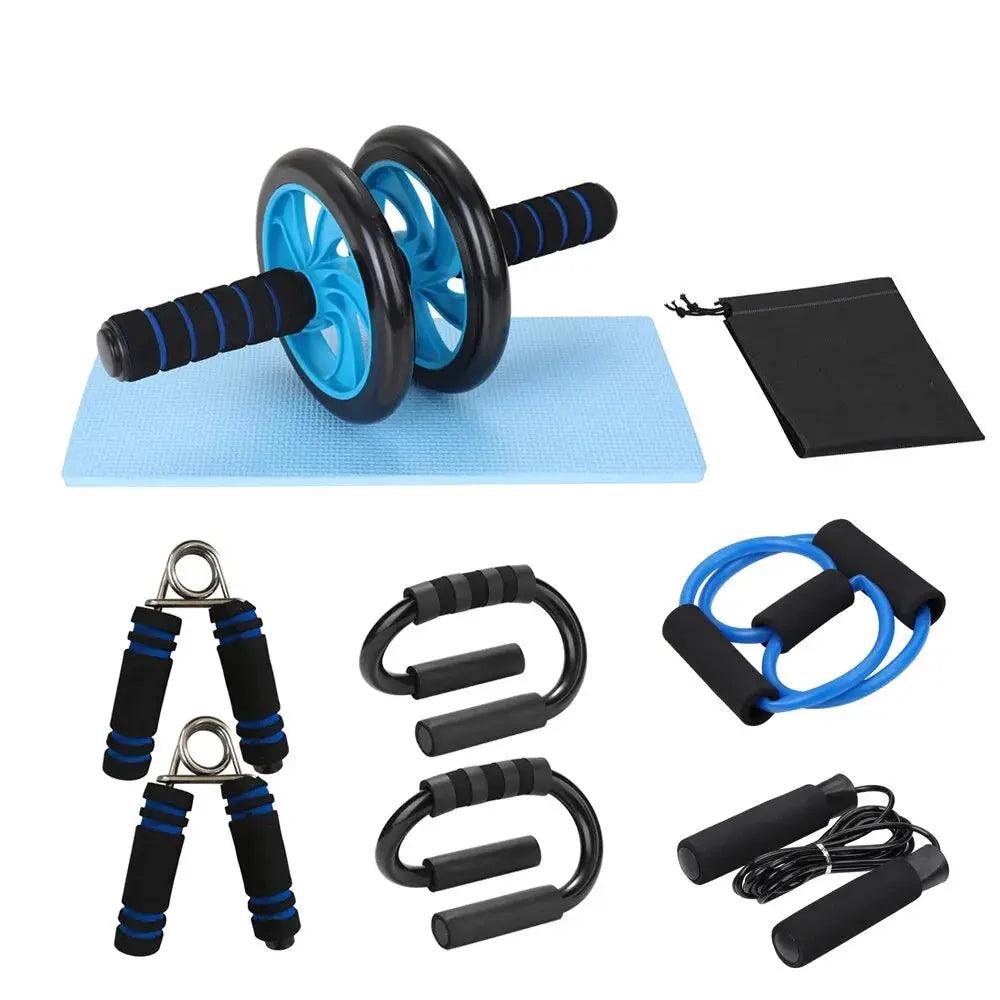 Home Fitness Set: Abdominal Wheel Roller, Push-Up Bar, and Jump Rope - Sydney picks