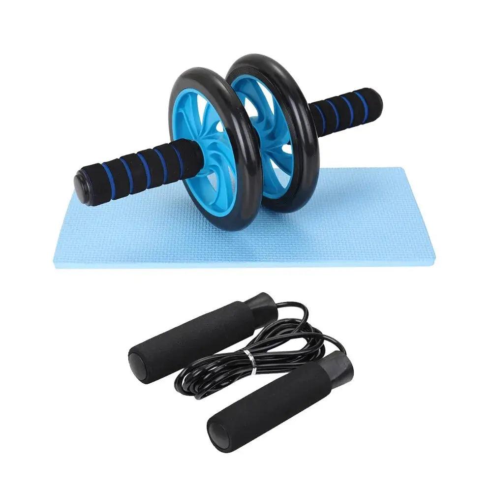 Home Fitness Set: Abdominal Wheel Roller, Push-Up Bar, and Jump Rope - Sydney picks