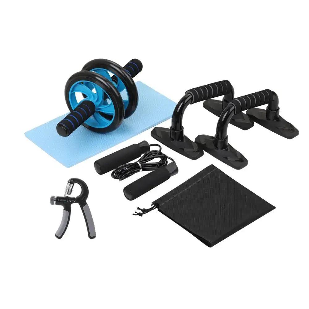 Home Fitness Set: Abdominal Wheel Roller, Push-Up Bar, and Jump Rope - Sydney picks